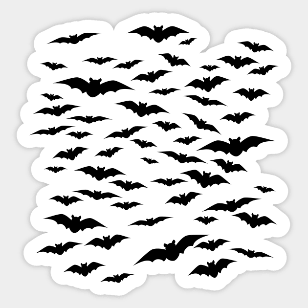 Bats on the Move Sticker by Bookzoompa